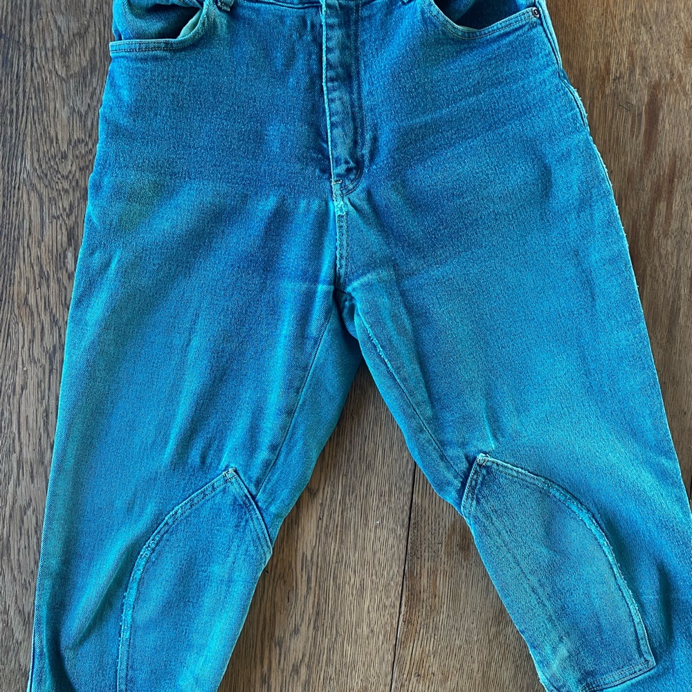 Miller’s Vintage Women's High Rise Teal Riding Equestrian Jeans